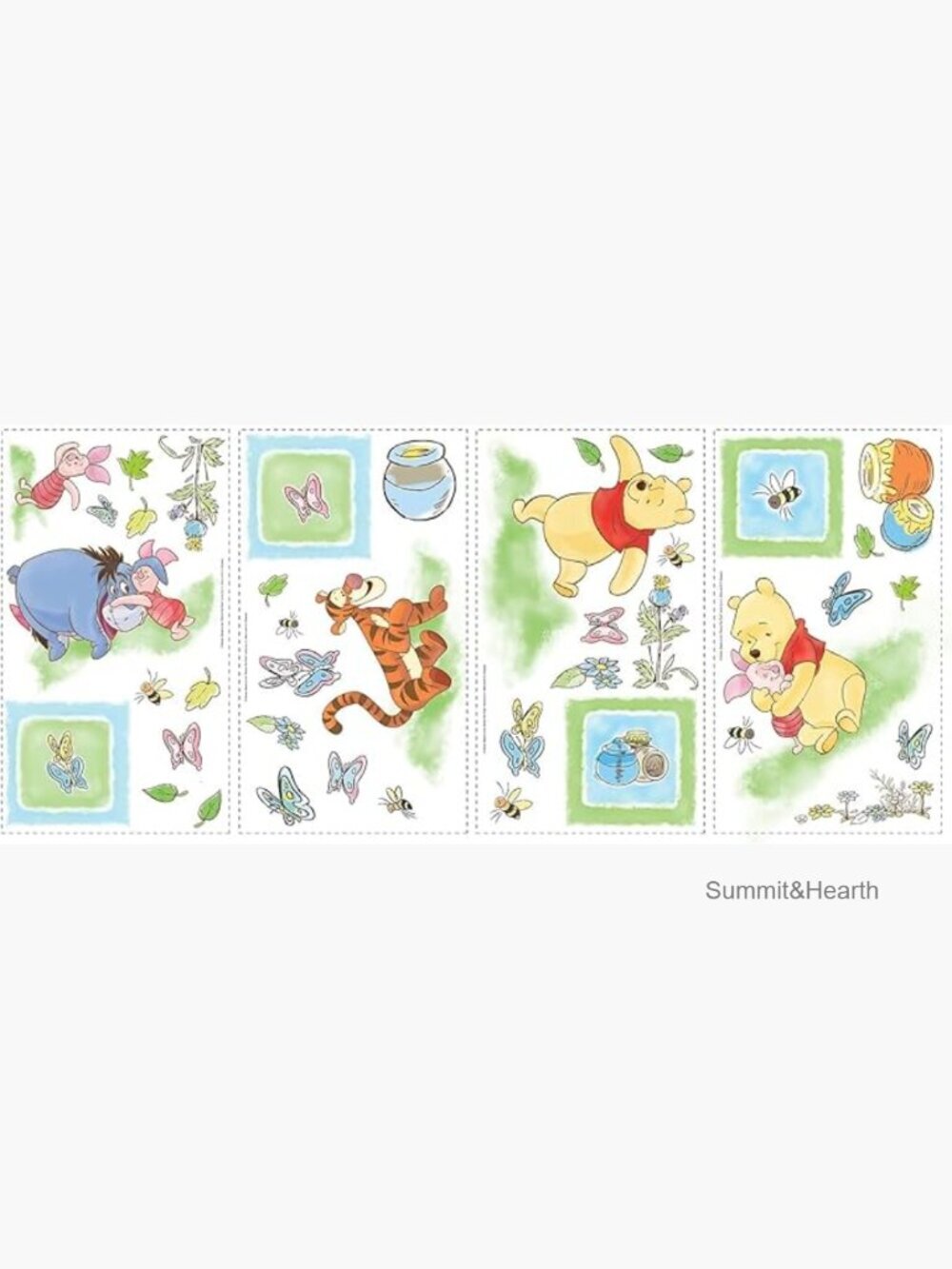 Winnie the Pooh Peel & Stick Wall Decals, 41 Pieces, Nursery Decor